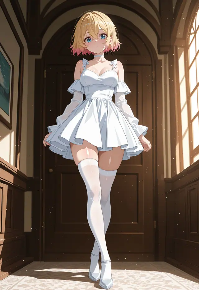 Mami Nanami — White Lingerie